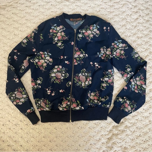 Floral Light Woman Bomber Jacket size S - Picture 1 of 11